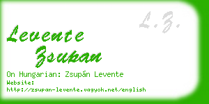 levente zsupan business card